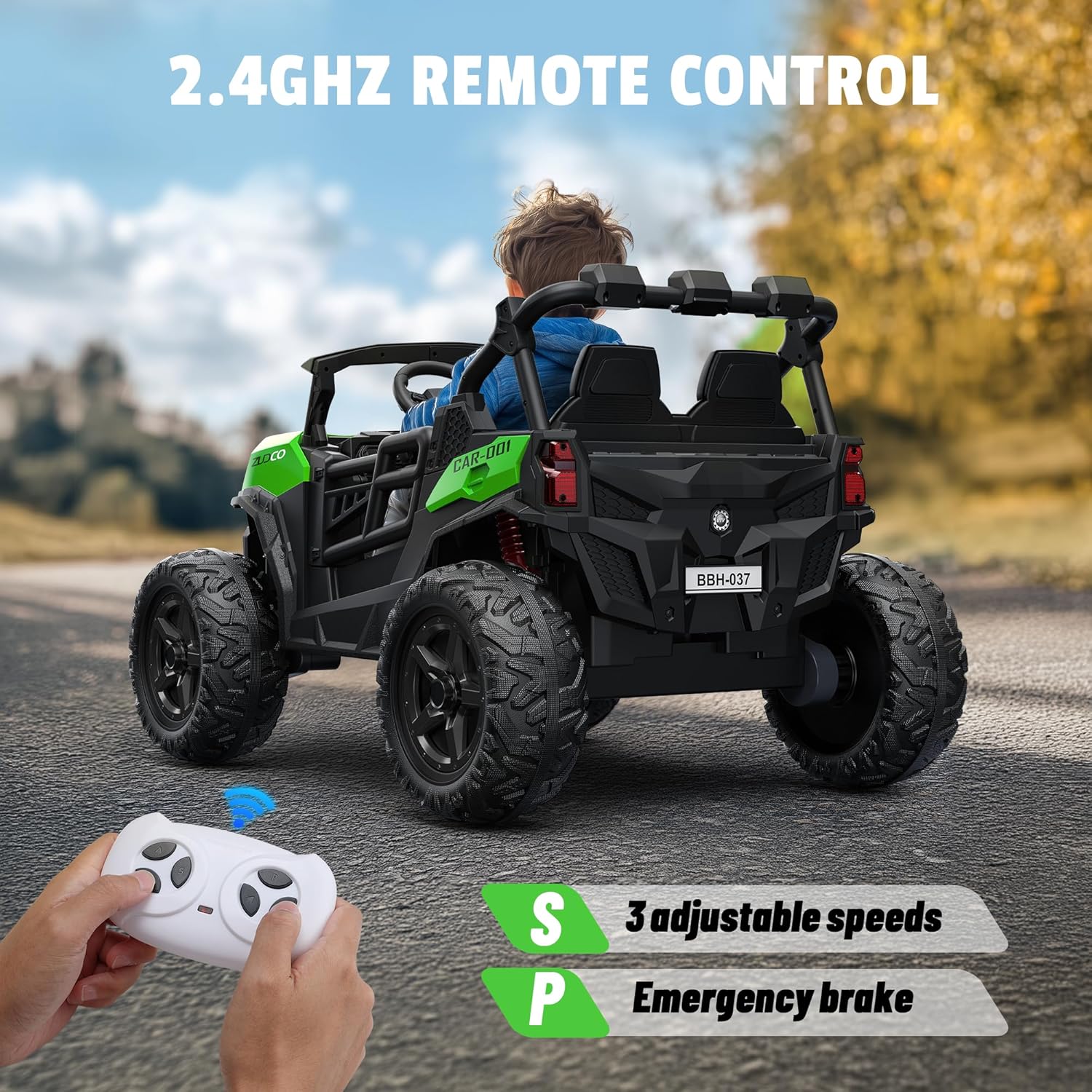 Pink all-terrain car travel electric toy truck