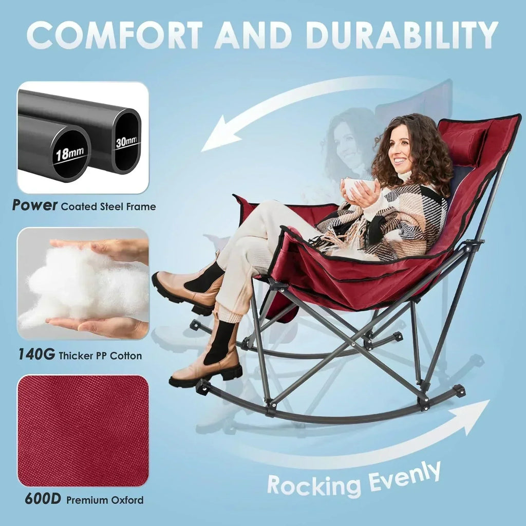 Heated Camping Chair Extra Large Heated Chair Outdoor Sports Chair with 3 Heat Levels on Back