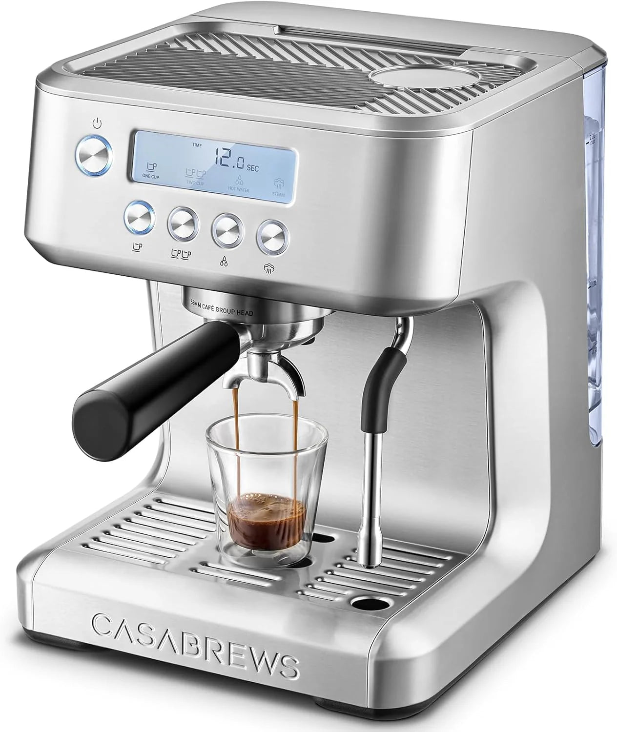 CASABREWS Ultra Espresso Machine with LCD Display, Espresso Maker with Powerful Milk Frother