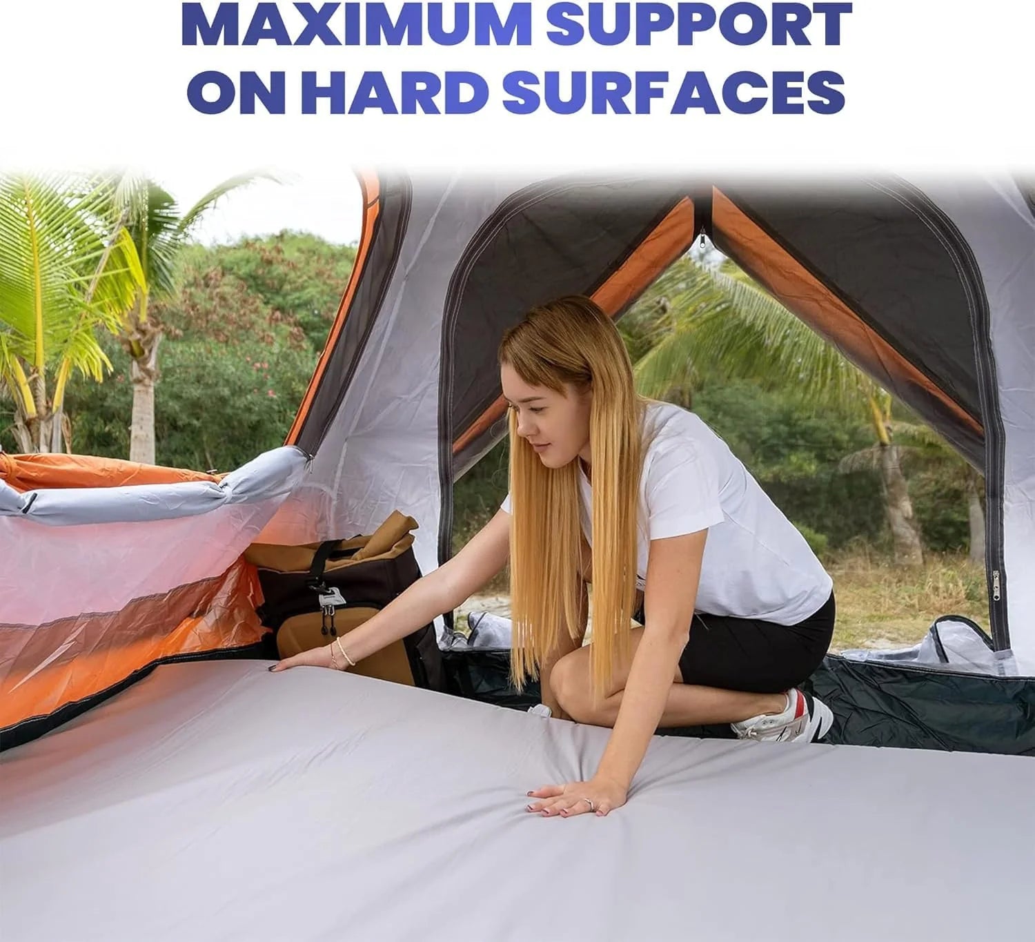 Matrix Comfort-Cell Memory Foam Camping Mattress Pad, Portable Foam Sleeping Pad for Camping, Roll up Sleeping Mat for Adults Floor Mattress Guest Floor Bed for Sleepover, Car, Tent SUV Cot Mattress