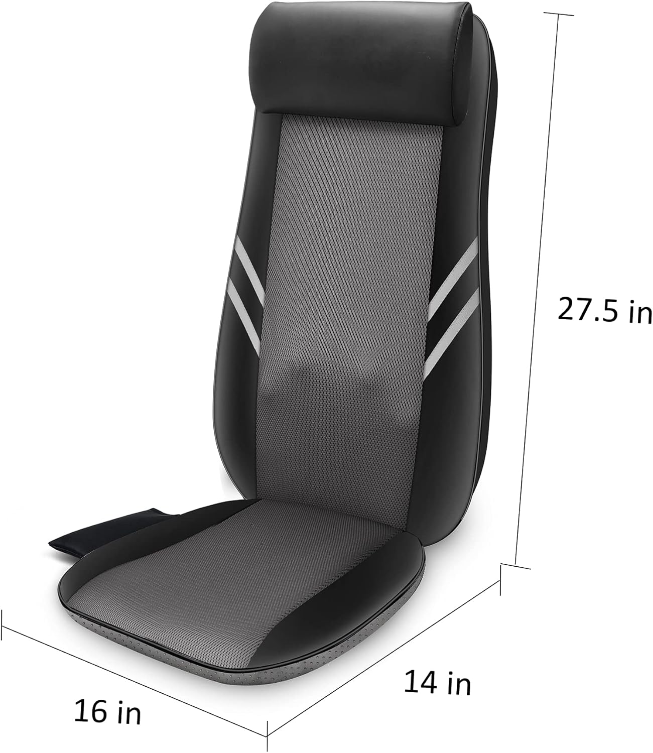 Snailax Shiatsu Massage Cushion with Heat Massage Chair Pad Kneading Back Massager for Home