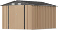 Greesum 6×4 FT Outdoor Storage Shed, Metal Patio Storage Shed with Lockable Door