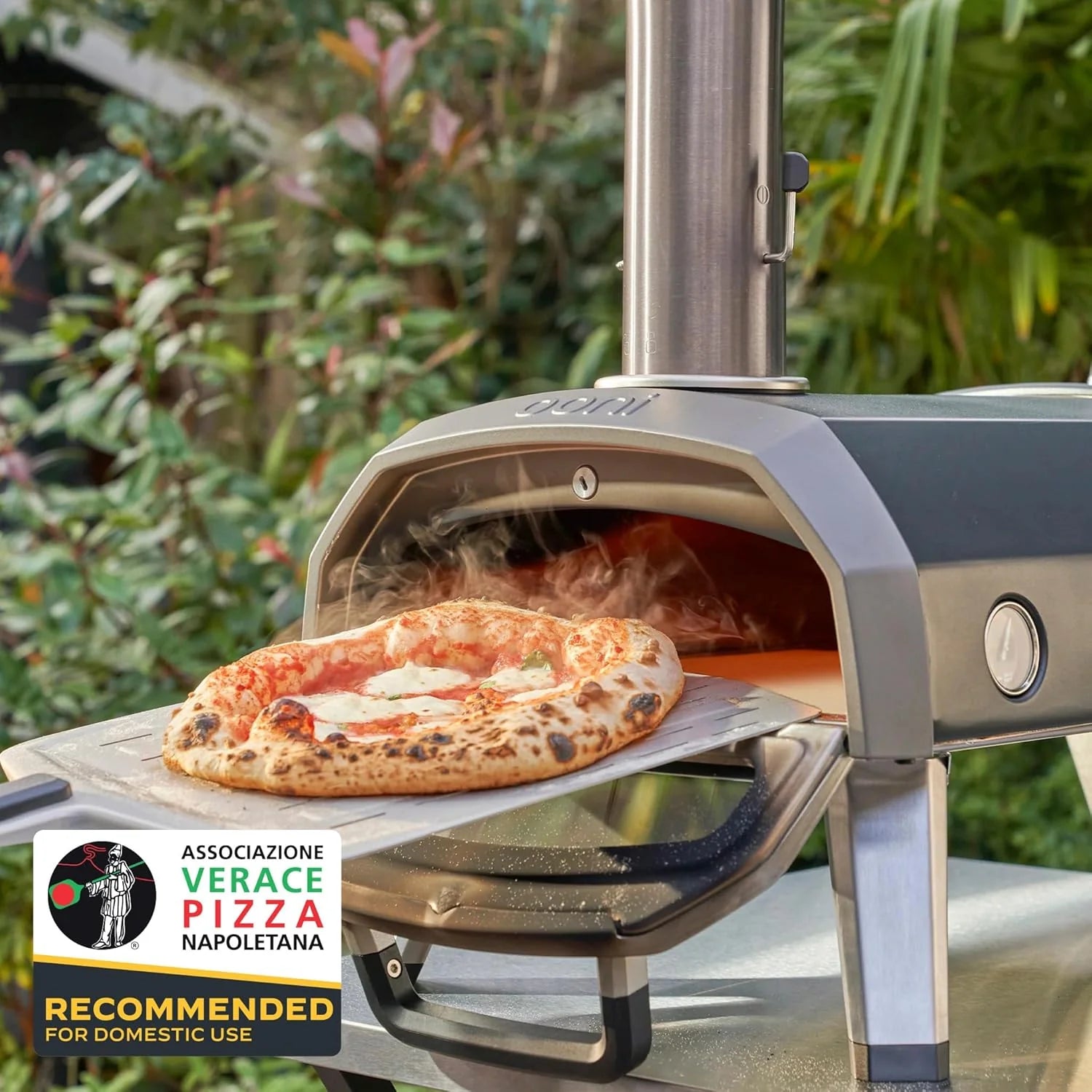 Ooni Karu 2 Multi-Fuel Outdoor Pizza Oven - Wood and Gas Outdoor Pizza Oven with Pizza Stone