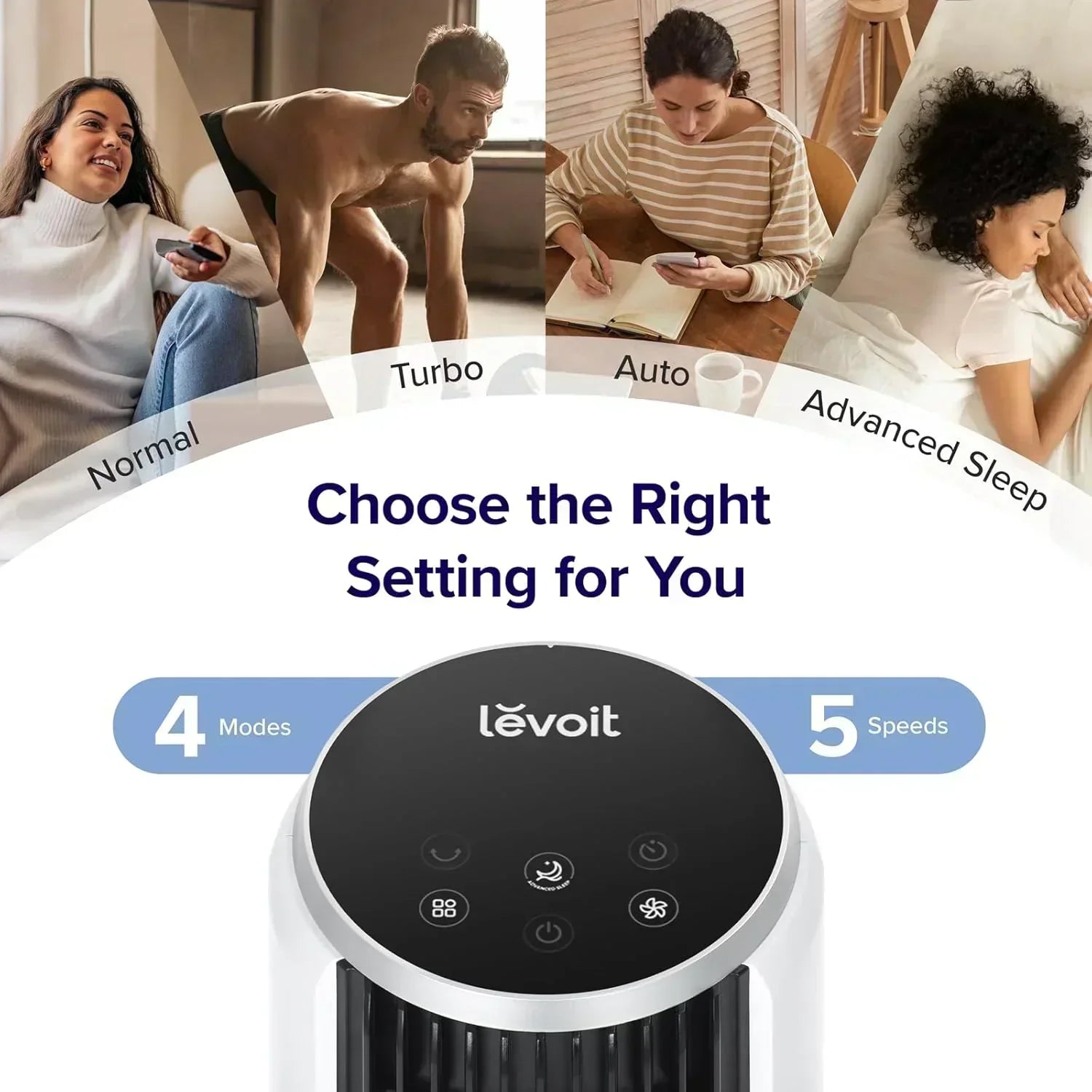 LEVOIT Tower Fan for Bedroom Standing Fan with 28dB Quiet for Sleep Remoter 12H Timer