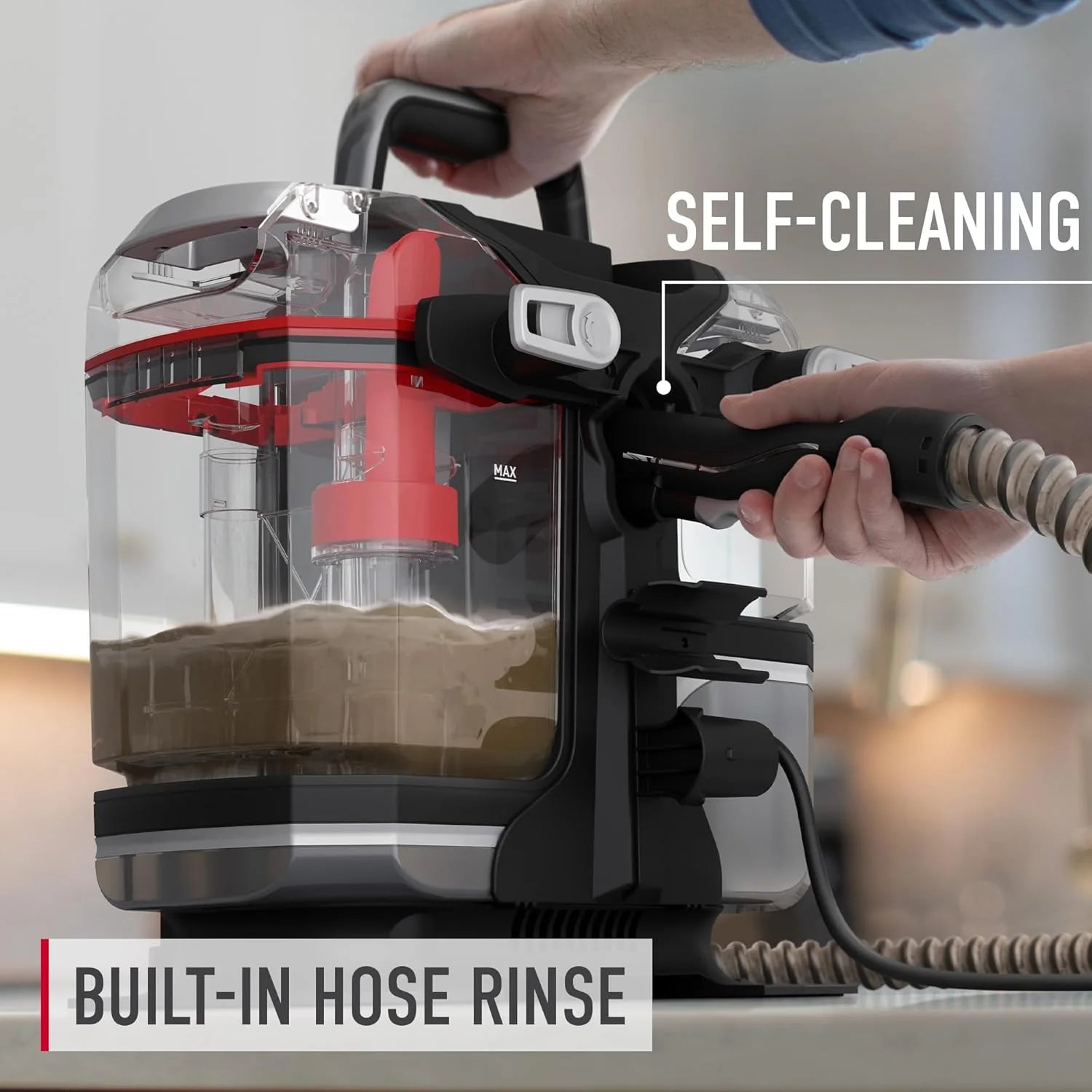 Hoover CleanSlate Plus Portable Carpet & Upholstery Spot Cleaner with Powerful Suction and Multiple Tools