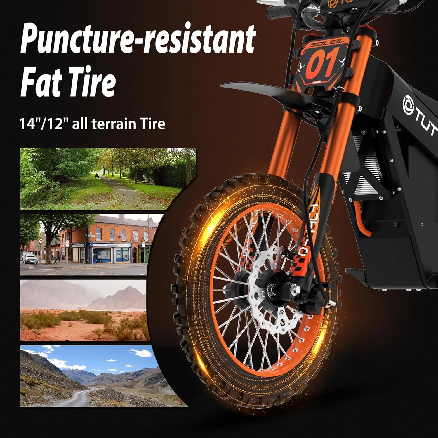 Electric Dirt Bike Teens Adults Electric Bike 48V 21AH Removable Battery