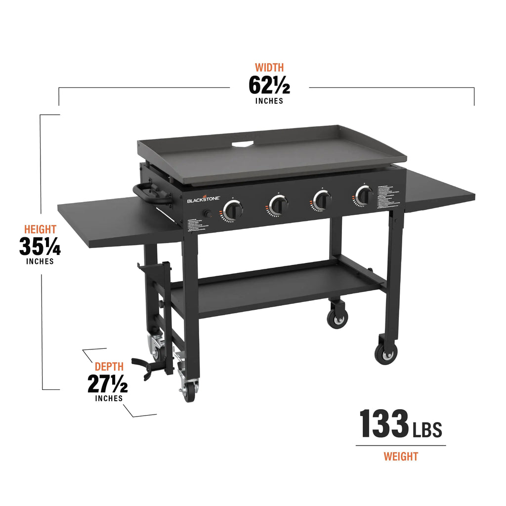 Blackstone 36 Inch Gas Griddle Cooking Station 4 Burner Flat Top Gas Grill Propane Fuelled