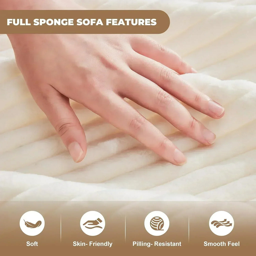 110-inch cloud sofa boneless sofa in the living room modular sofa with deep seats