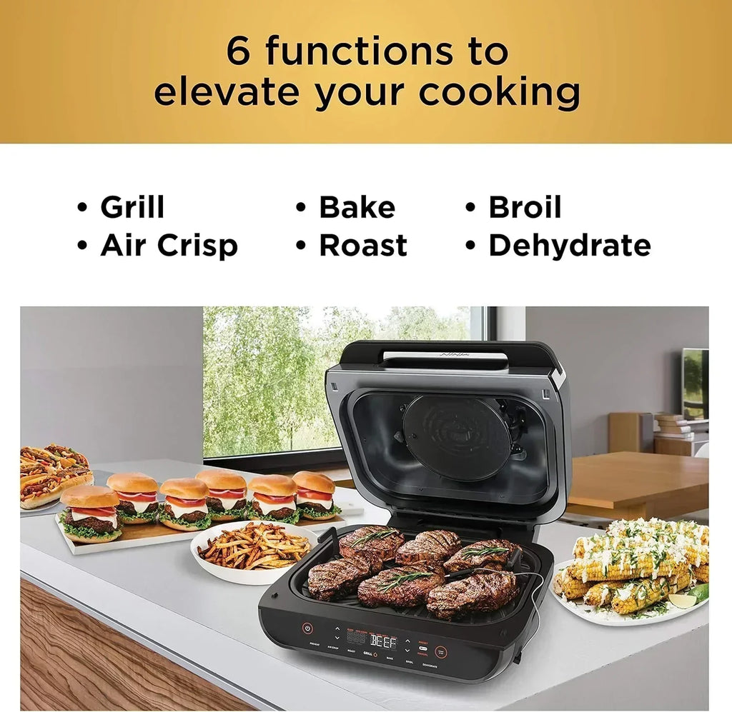 Ninja Foodi Smart XL 6-in-1 Indoor Grill with Air Fry Bake Roast Broil and Dehydrate