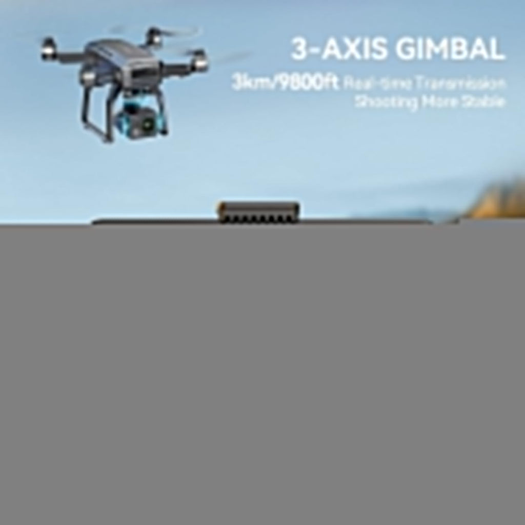 Adult-specific camera drone with 4K UHD aerial photography, 3-axis gimbal, 10,000-foot control, 3 batteries for 75 minutes of flight time, and GPS tracking