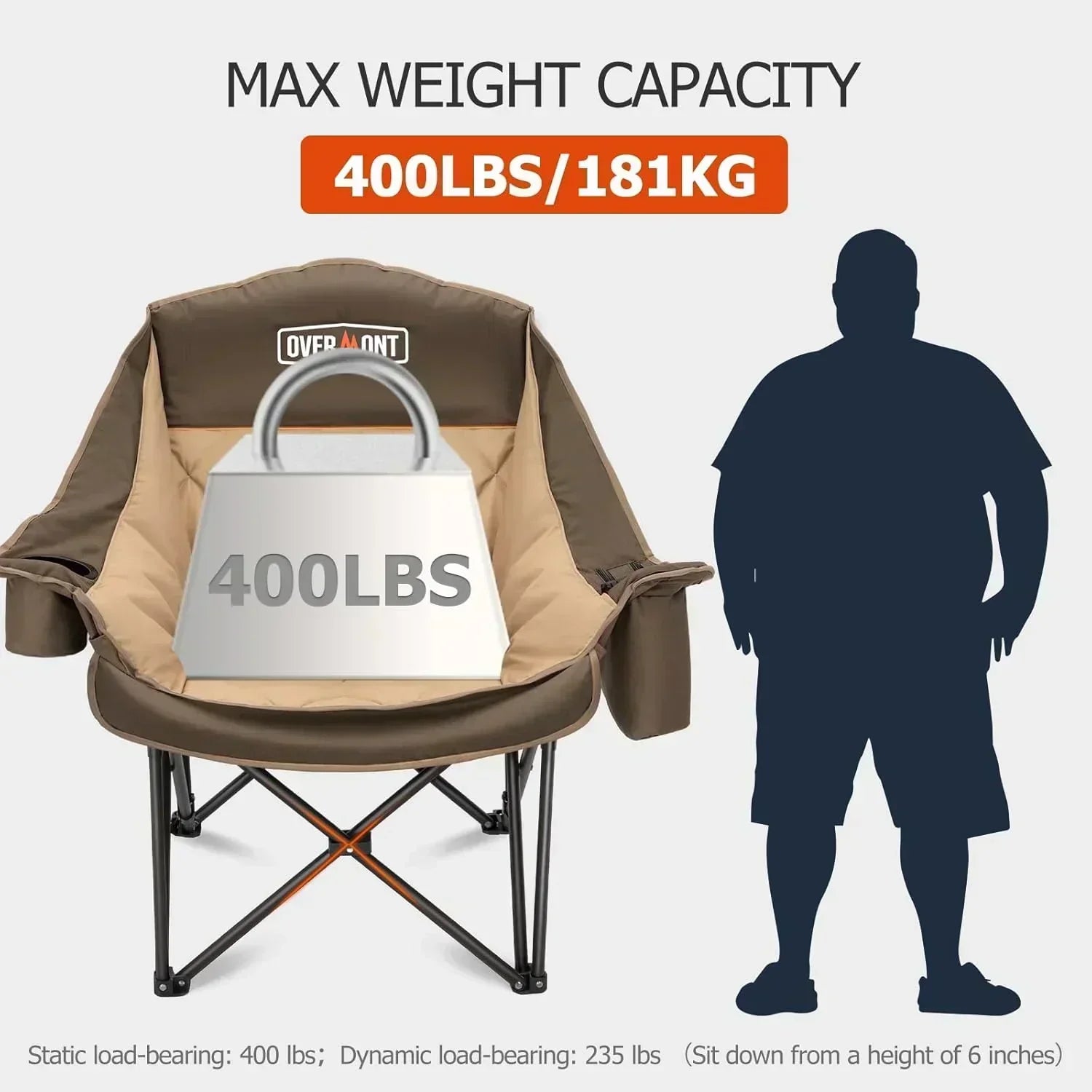 Extra Large Double Camping Chair 2 Person Comfortable Sofa Chair Adult Loveseat Lawn Chair