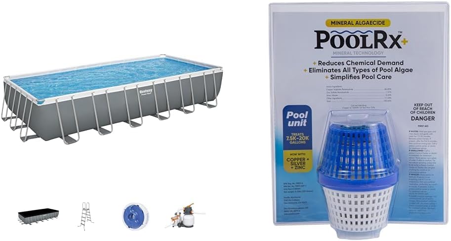 Power Steel 14' x 8'2 x 39.5 Oval Above Ground Pool Set Includes 530gal Filter Pump Ladder