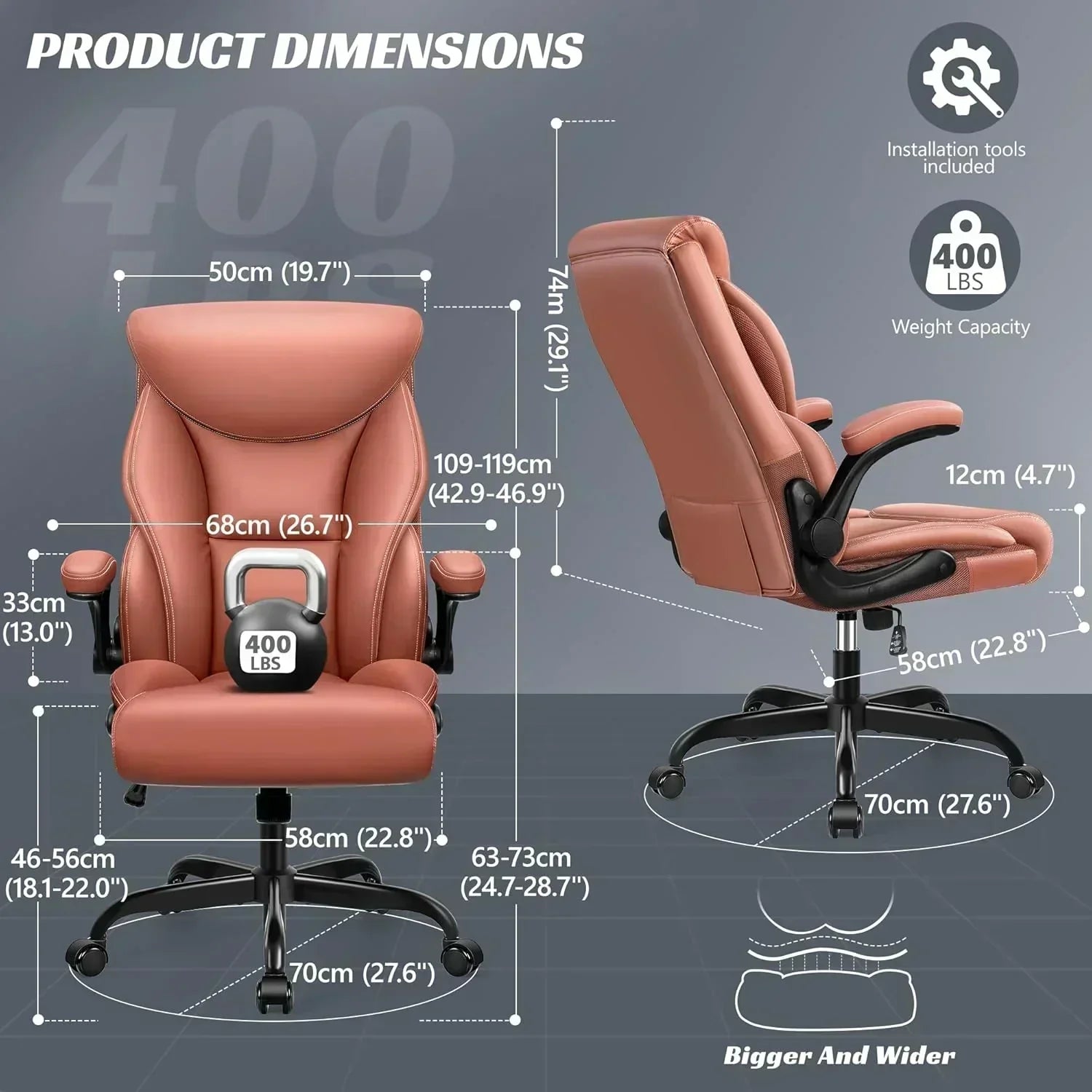 Office Chair Large High-Foot Computer Desk Chair Chair Lumbar Support Rotating Computer Chair
