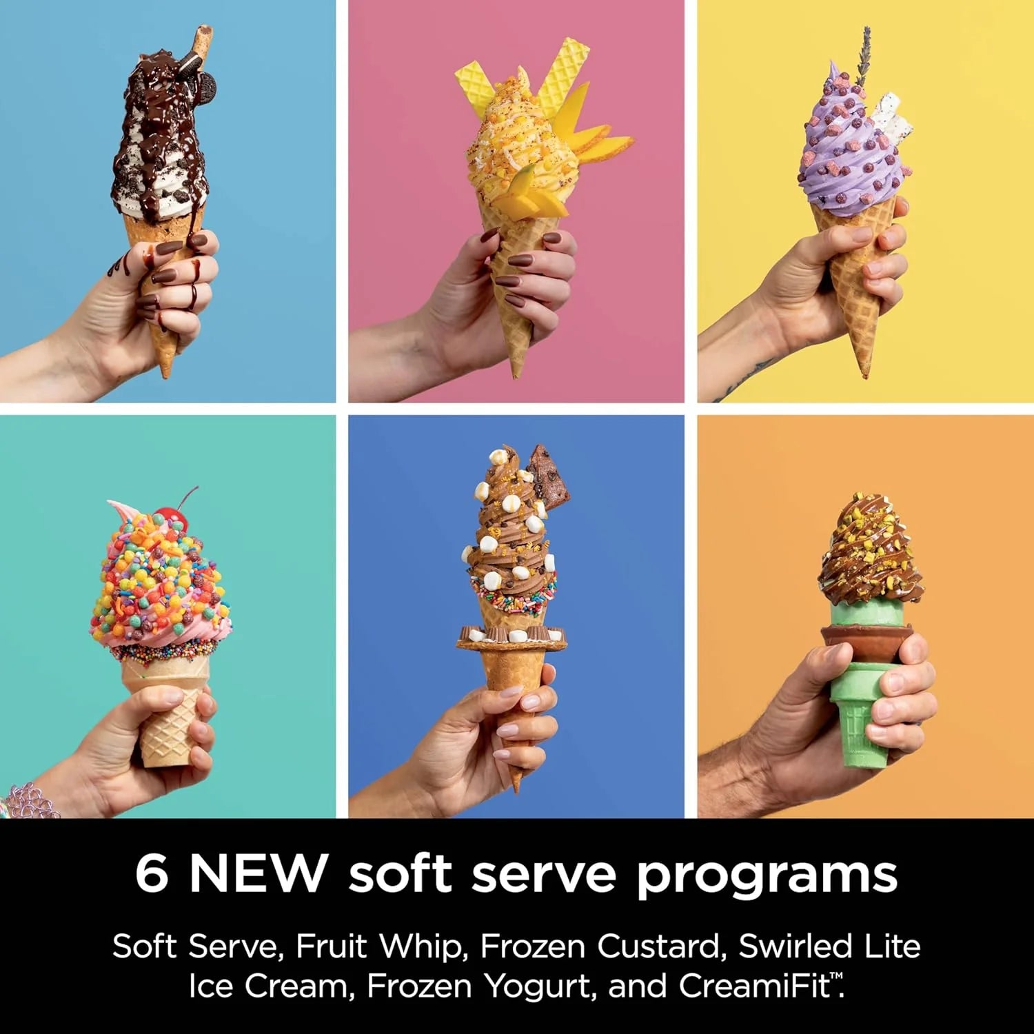 Ninja Swirl by CREAMi Ice Cream and Soft Serve Maker, Sorbet, Milkshake, Frozen Yogurt, Low Calories Program & More, 13-in-1, Soft Serve Handle, (2) CREAMi Swirl 16oz Pints, For Kids & ALL ages, NC701