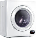 Compact Laundry Dryer 3.5 cu ft Front Load Stainless Steel Clothes Dryers With Exhaust Pipe