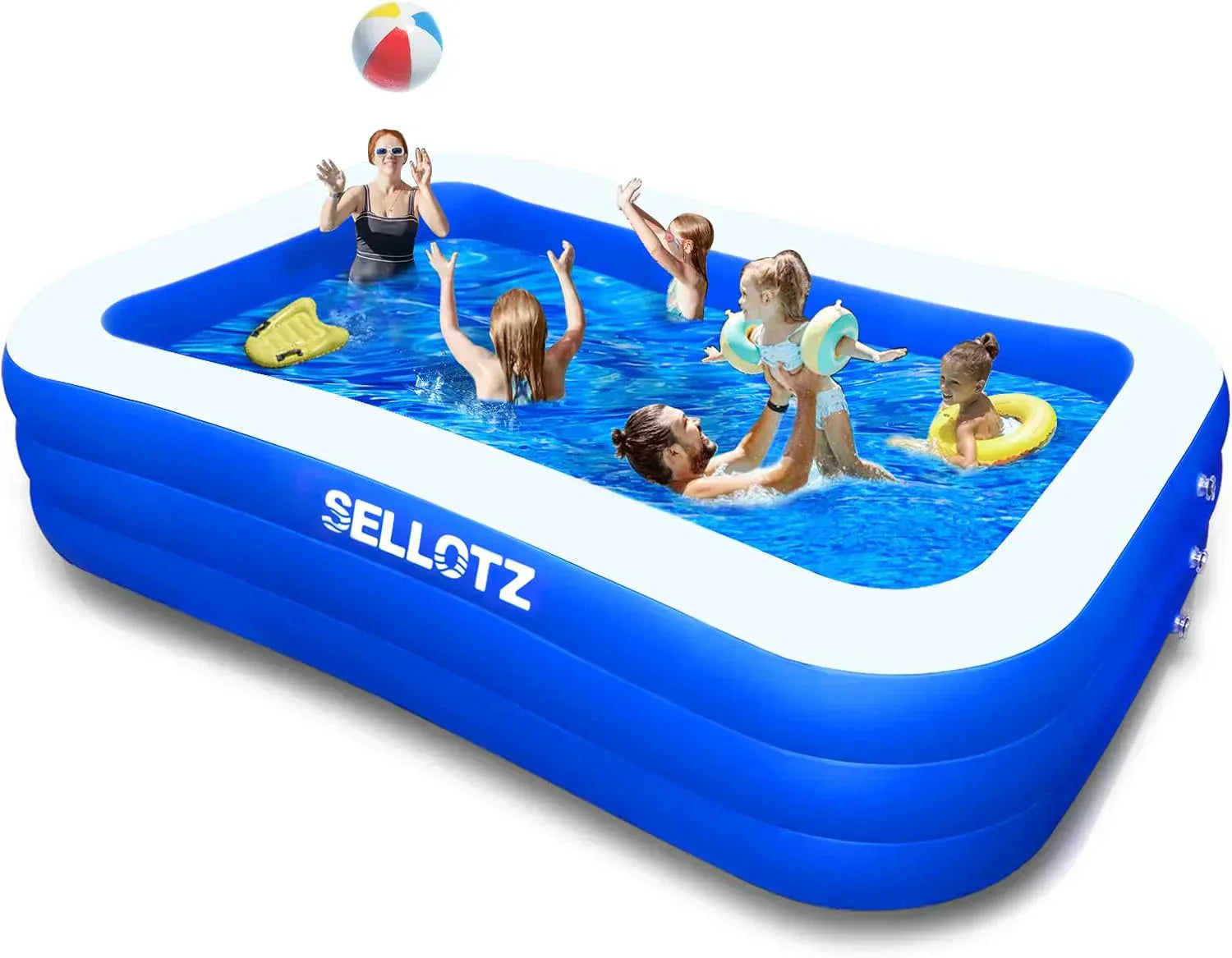 Inflatable Pool for Kids and Adults 120 X 72 X 22 Oversized Thickened Family Swimming Pool