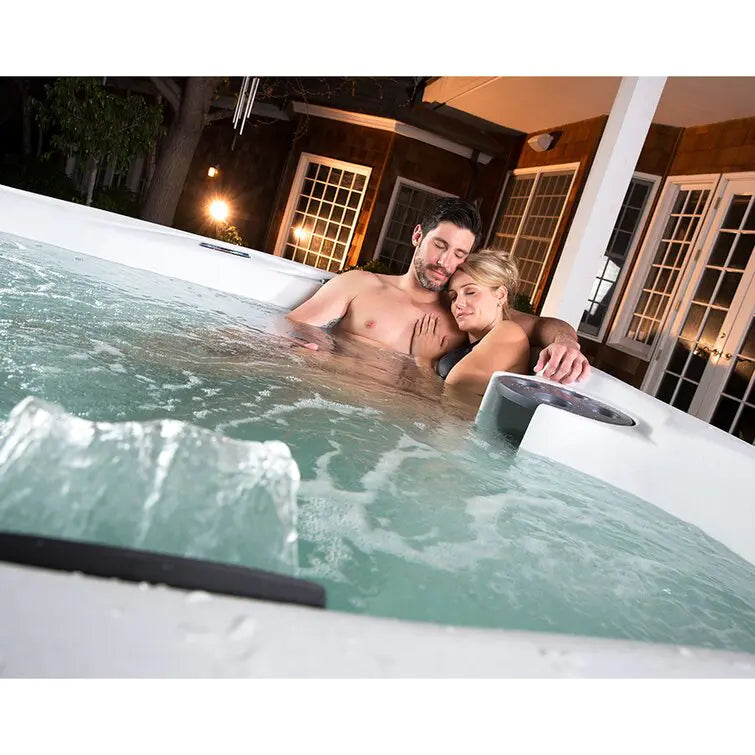 Lifesmart Spas 110 Volt 5 Person 23 Jet Rectangle Plug And Play Hot Tub with Ozonator in Espresso