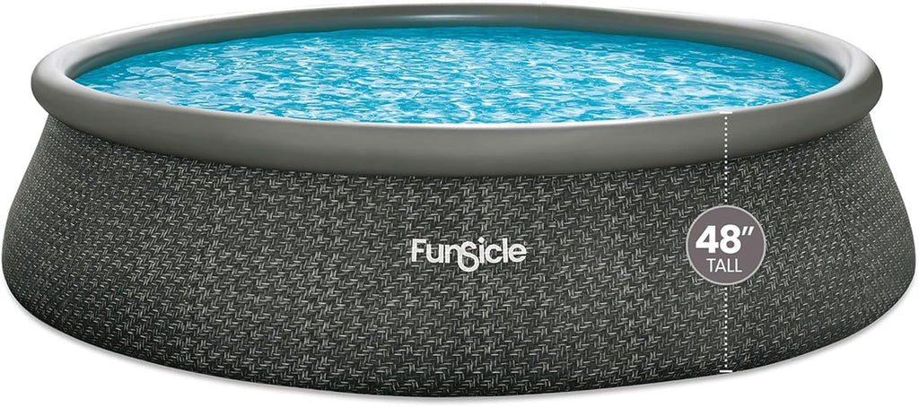 Funsicle 12 Foot by 36 Inch Quickset Round Inflatable Ring Top Outdoor Swimming Pool Set