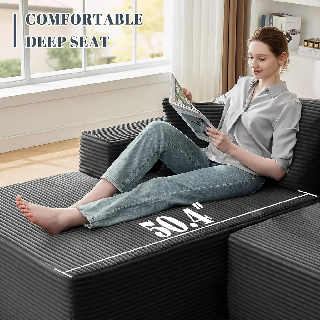 110-inch cloud sofa boneless sofa in the living room modular sofa with deep seats