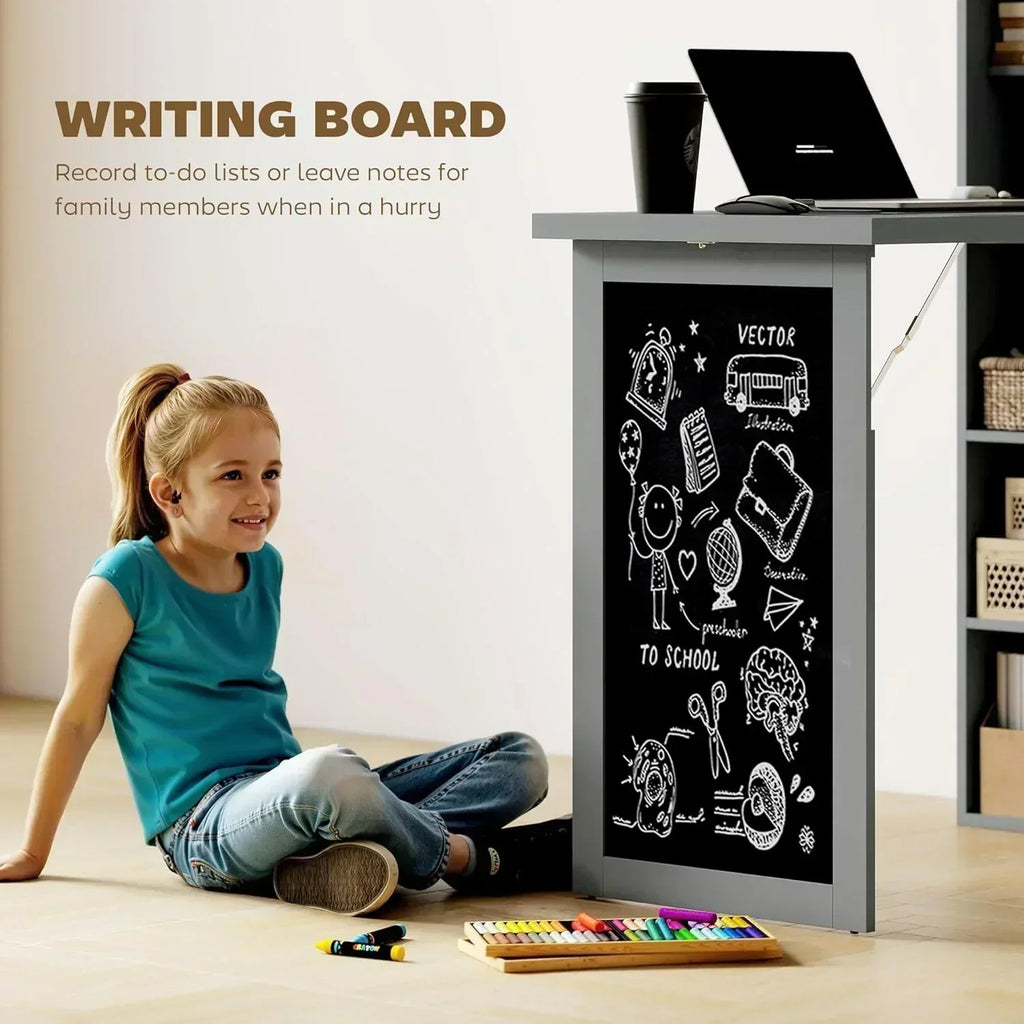 Folding convertible writing desk wall mounted desk cabinet multifunctional home workstation