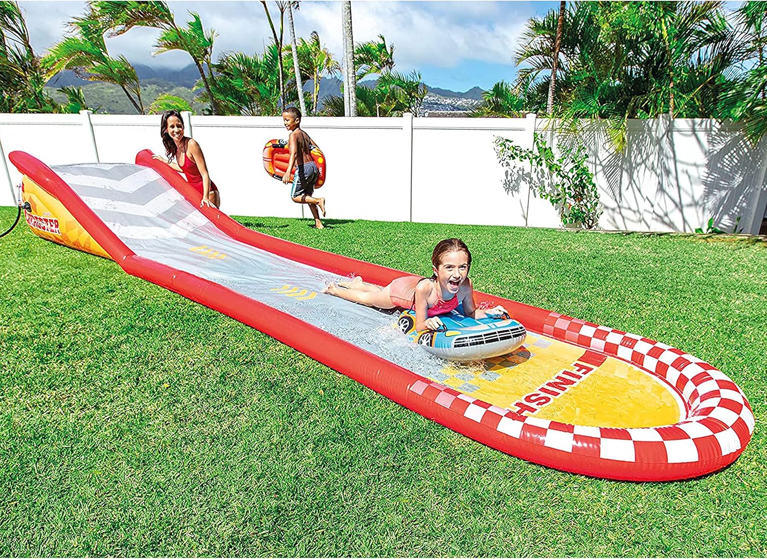 Intex 96 x 78 x 28 Inflatable Jungle Adventure Play Center Spray Kiddie Pool - Backyard Kids Water Slide, Outdoor Blow-Up Splash Pad for Toddlers
