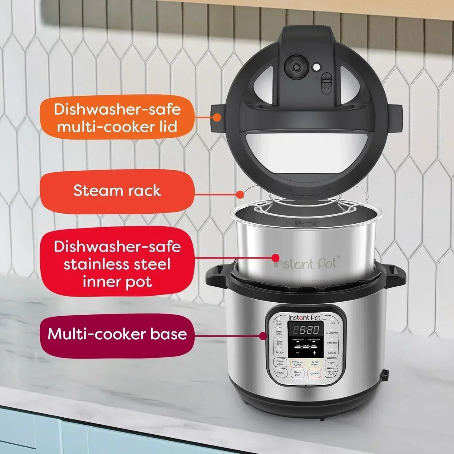 Instant Pot Duo 7 in 1 Electric Pressure Cooker Slow Cooker Rice Cooker Steamer Saut?? Pan