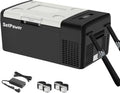 12V Refrigerator 21 Quart Portable Freezer 50 Hours Keep Cool Electric Cooler Car Refrigerator