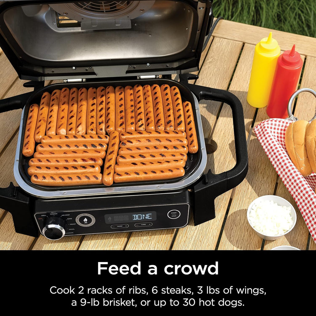 OG751 Woodfire Pro Outdoor Grill Built-In Thermometer 7-in-1 Master Grill BBQ Smoker Air Fryer
