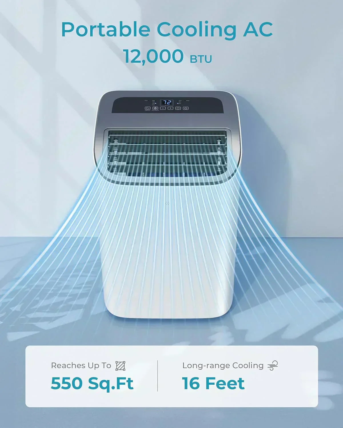 EUHOMY 8,000 BTU Portable Air Conditioners 4-in-1 Portable AC Unit Up to 350 Sq.Ft