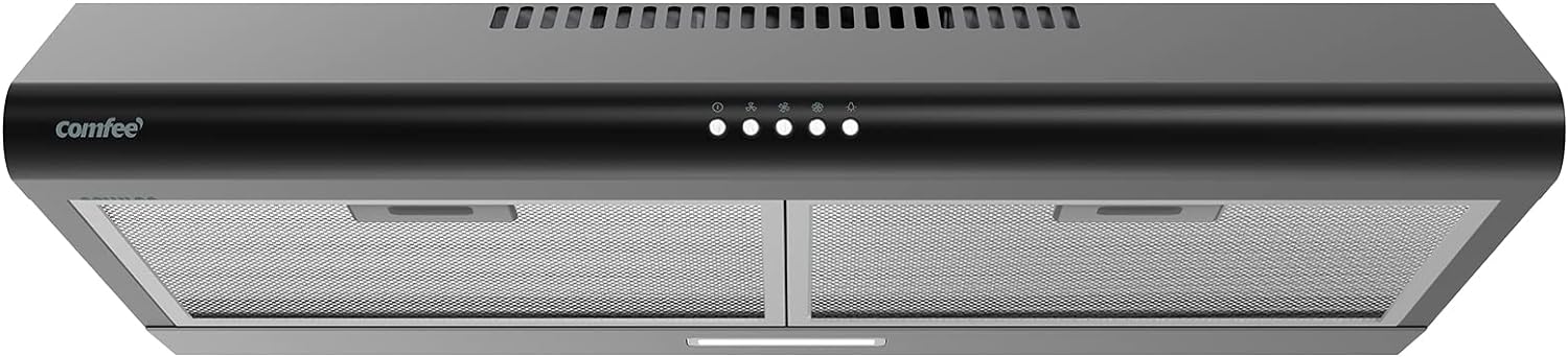 Comfee 30 Under Cabinet Ducted/Ductless Convertible Slim Vent Durable Stainless Steel Kitchen Reusable Filter