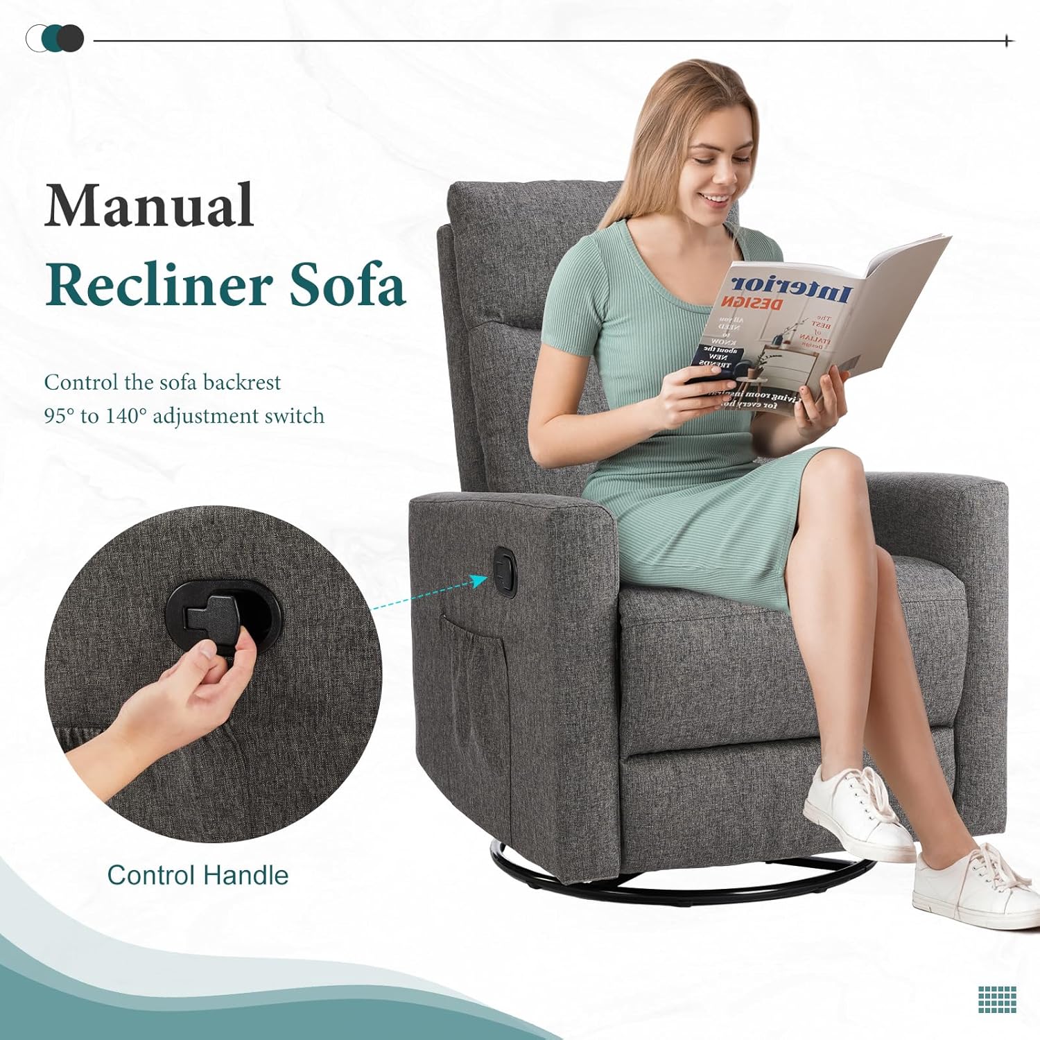 Adult recliner living room massage recliner adjustable home theater chair single sofa