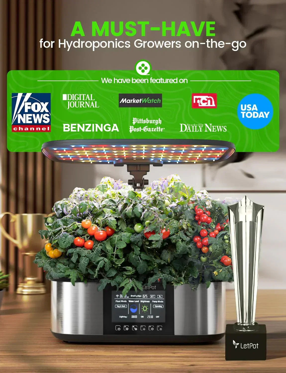 Hydroponic Planting System 12 Indoor Smart Herb Garden Set Indoor Garden App and WiFi Control