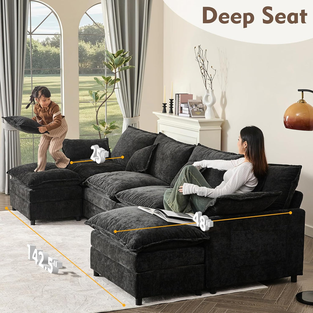 108 U-shaped sofa modular sofa Comfortable cloud sofa