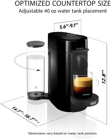 Nespresso Vertuo Plus Coffee and Espresso Maker by De'Longhi
