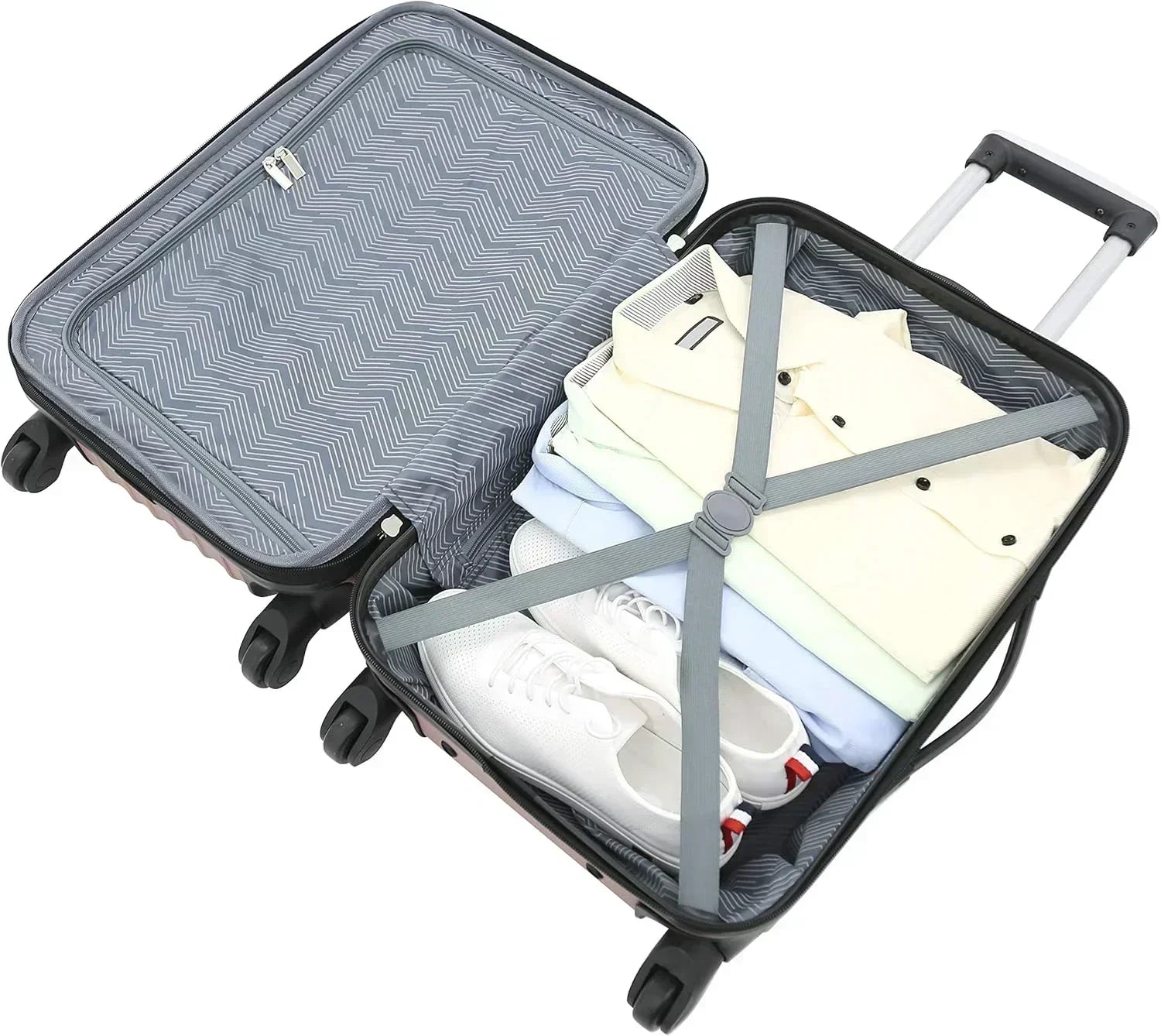 Hardside Travel Luggage Lilac Set of 4