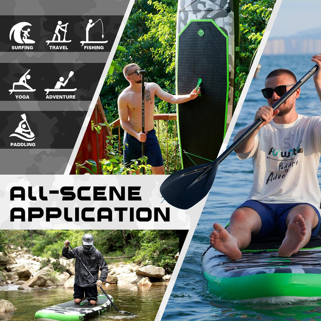 FunWater Inflatable Stand Up Paddle Board Premium SUP Paddle Accessories EVA Deck