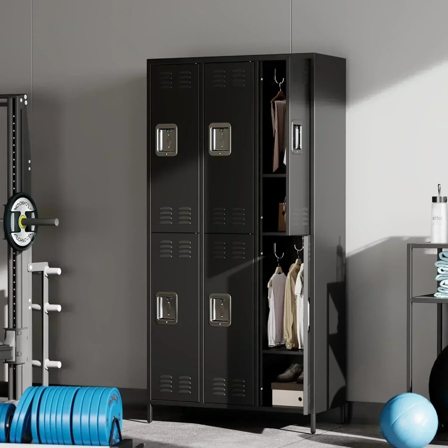 GAOMON Locker for Employees 6 Doors Locker Cabinet with Hooks Storage Locker