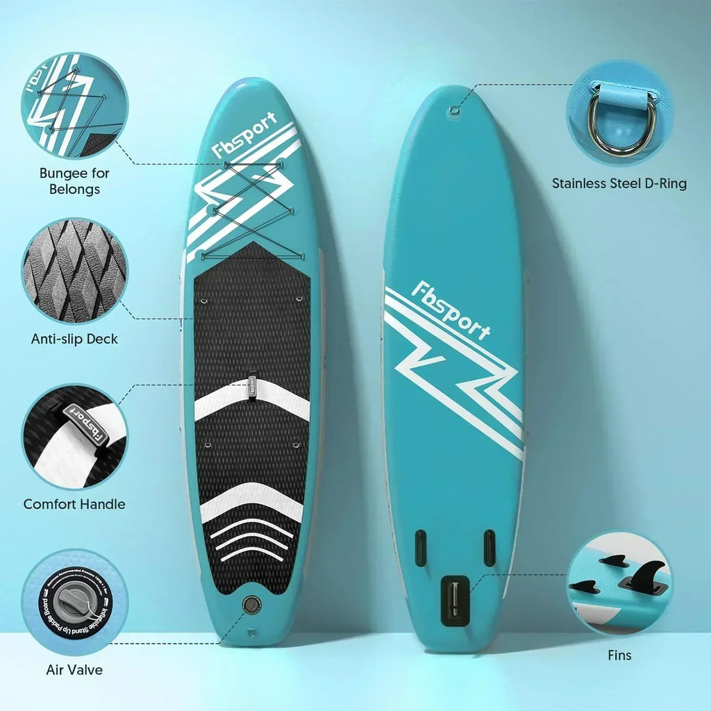 FBSPORT 11' Premium Stand Up Paddle Board Yoga Board with Durable SUP Accessories Carry Bag