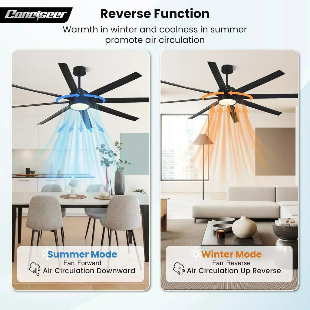 Modern ceiling fan 72 inch bedroom living room library cafe outdoor/industrial