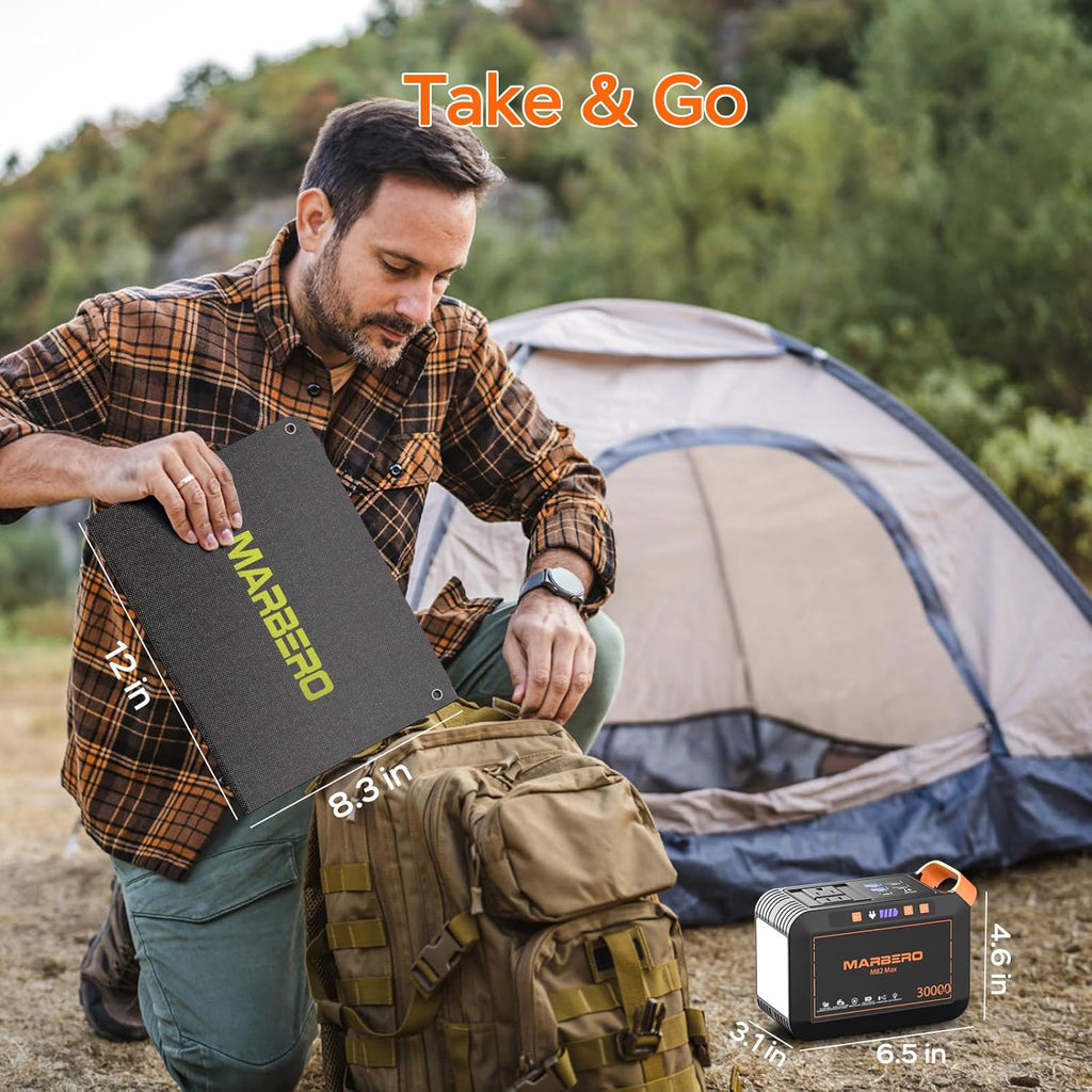 Portable Power Station 88Wh Camping Lithium Battery Solar Generator Fast Charging Power Bank