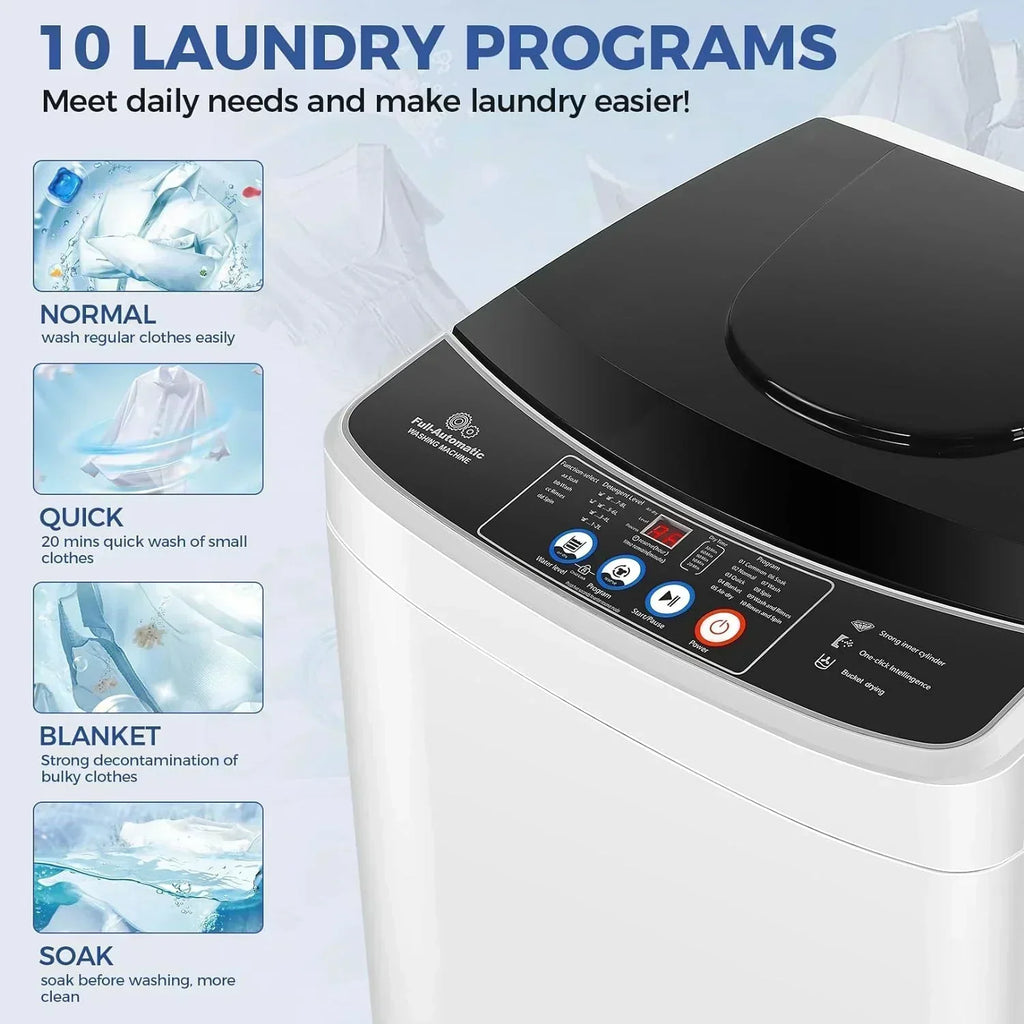 20Lbs Portable Washing Machine Nictemaw Portable Washer 2.8 Cu.ft Washer and Dryer Combo