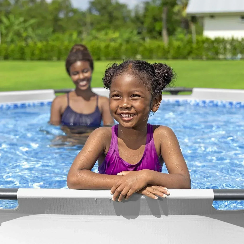 Steel Pro MAX 10 Foot x 30 Inch Round Metal Frame Above Ground Backyard Swimming Pool Set