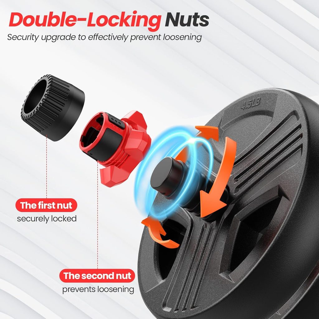 Adjustable dumbbell kit with upgraded nuts Barbell push-up stand push-up stand