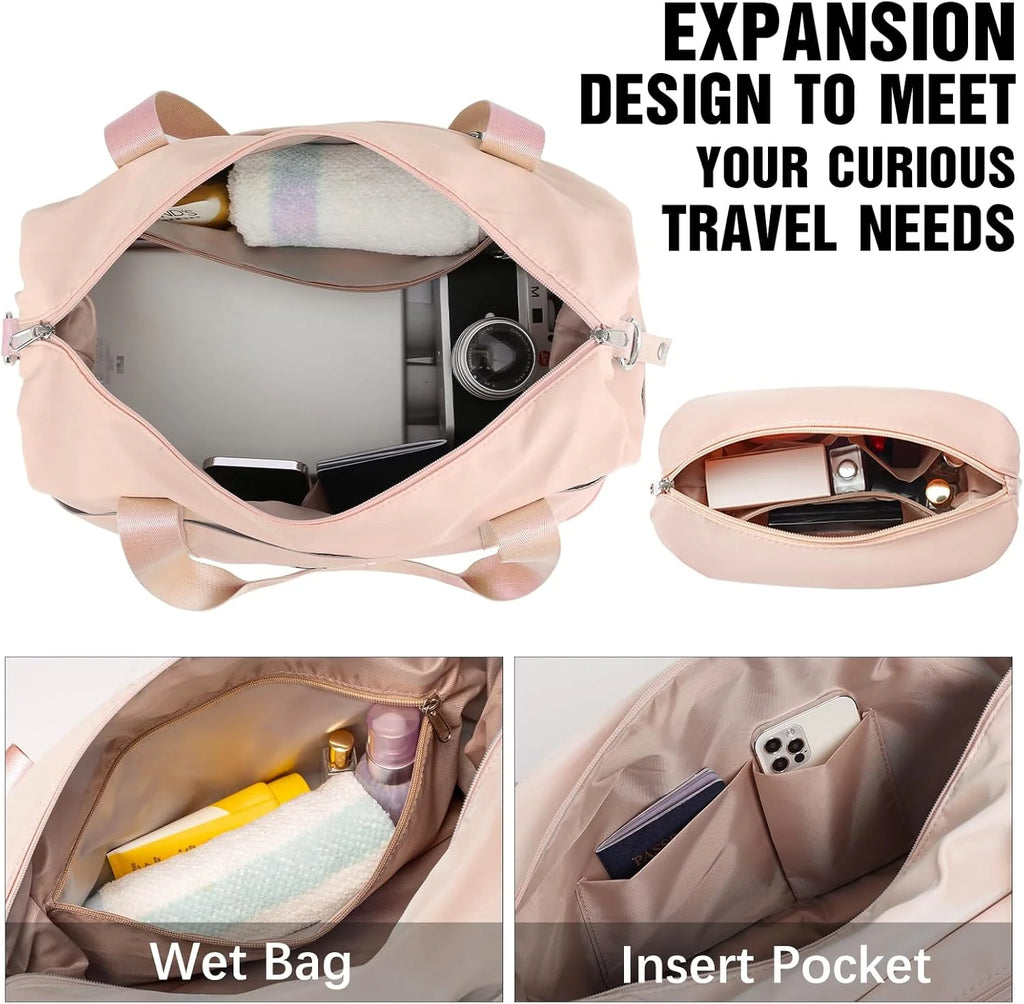 LONG VACATION 6 Piece Luggage Set Carry on Suitcase with ABS+PC hardshell, Spinner Wheels & YKK Zipper TSA Lock