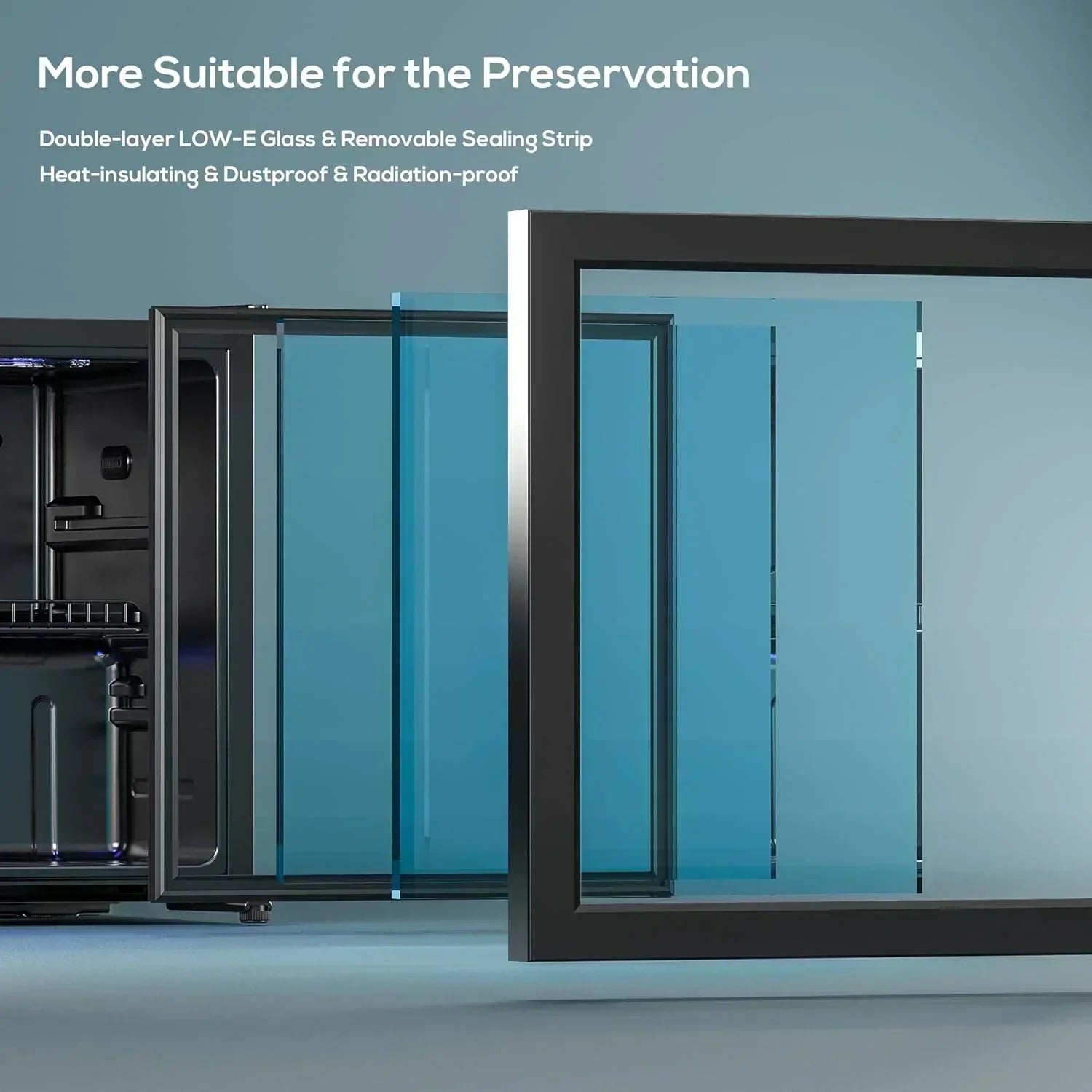 Beverage Refrigerator Cooler-120 Cans Freestanding Mini Fridge Cooler with Glass Door