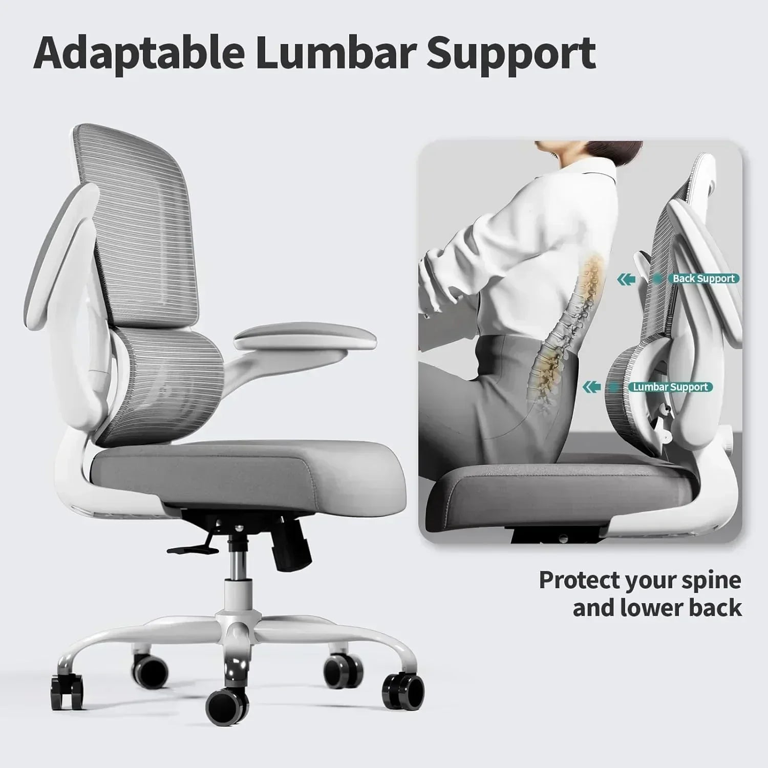 TRALT Office Chair Ergonomic Desk Chair 330 lbs Home Mesh Gaming Chair with Wheels