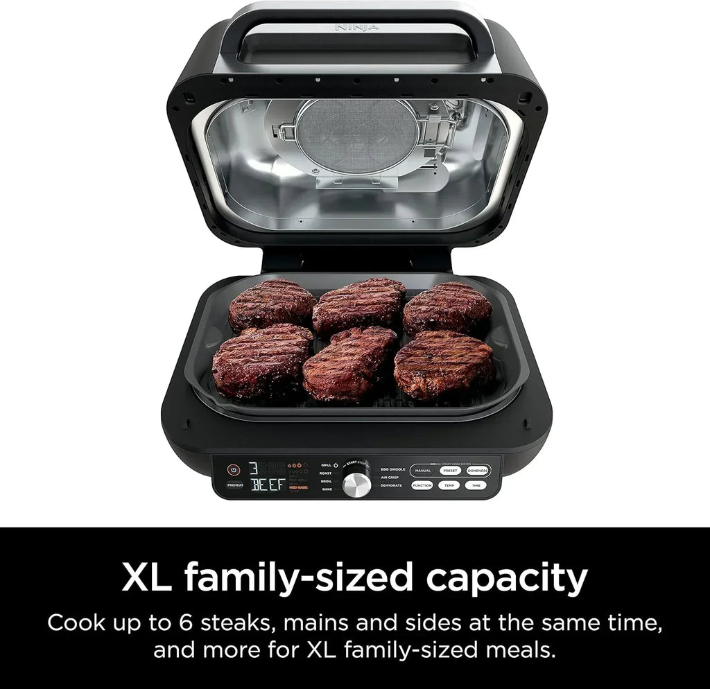 Ninja Foodi Smart XL 6-in-1 Indoor Grill with Air Fry Bake Roast Broil and Dehydrate
