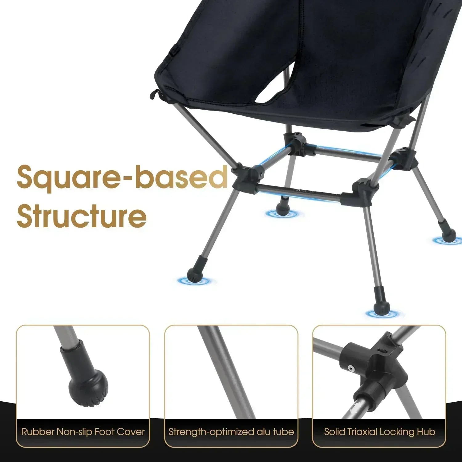 Portable Camping Chair Plus Folding Chair for Backpacking and Hiking