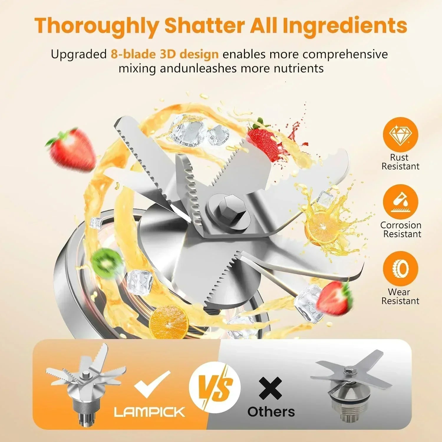 KitchenAid Blender 2000W Professional-Grade High-Speed Countertop Blender with 68oz Blending Jar