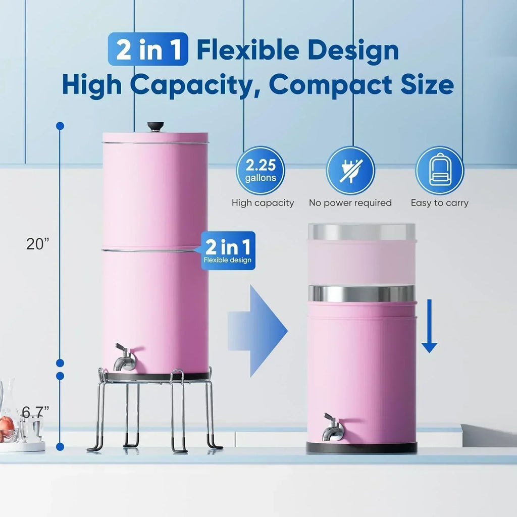 Purewell three-stage 0.01��m ultrafiltration gravity water filtration system 304